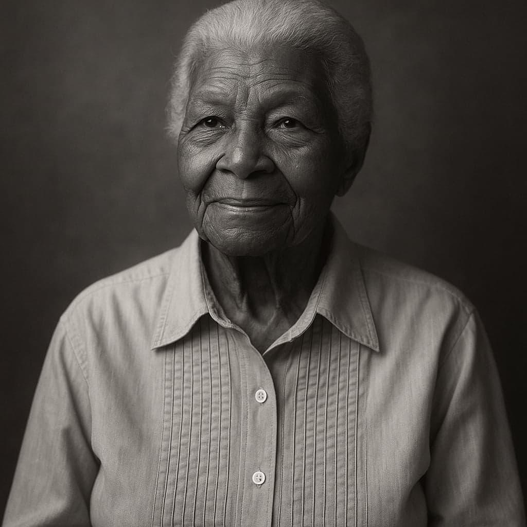 grandmother reimagined as Archival Monochrome